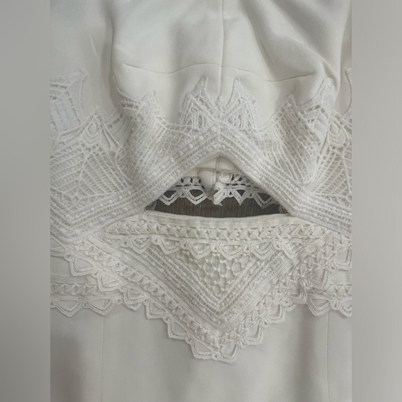 Jonathan Simkhai White Window Pane Lace Bandeau Midi Dress Bridal Wedding - Picture 8 of 16